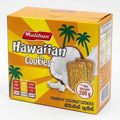 200g x 12 Maliban Hawaiian Cookies - Crunchy Coconut Biscuits Snacks World Food