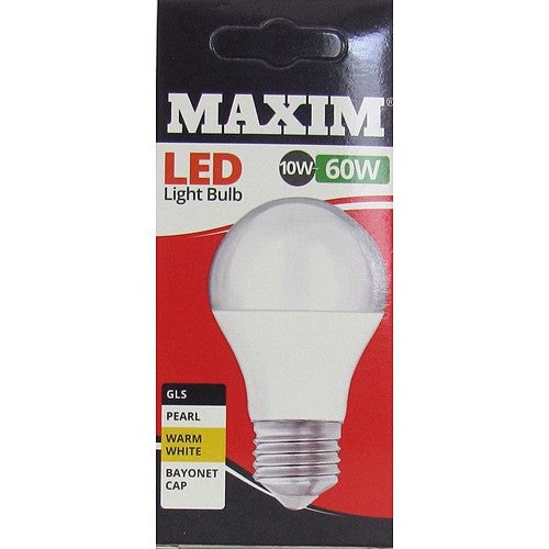 Maxim Led Pearl Bulbs 10 x 60W - Bulk buy