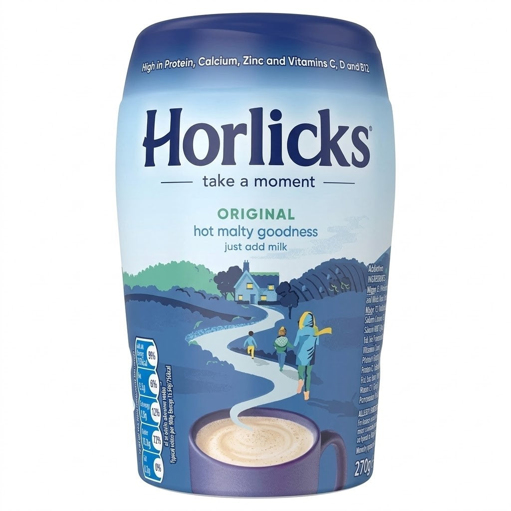Horlicks Traditional Malt 270g x 6 Pack Bulk Hot Malted Milk Drink Jar