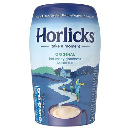 Horlicks Traditional Malt 270g x 6 Pack Bulk Hot Malted Milk Drink Jar