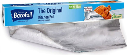 6 Packs Bacofoil Original Kitchen Foil 45cm x 5m Wide Aluminium Rolls Bulk