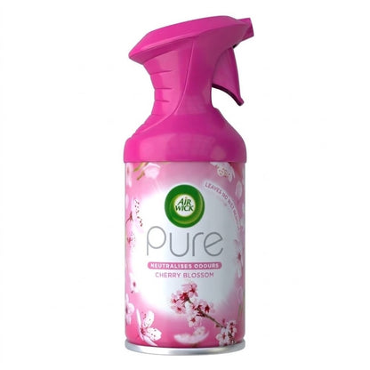 Air Wick Pure Cherry Blossom Aerosol Spray 250ml - Leaves No Wet Residue