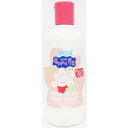 6x 350ml Grow with Peppa Pig Head-to-Toe Baby Wash Tear-Free
