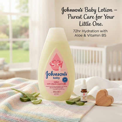 6x 300ml Johnson's Baby Lotion with Aloe & Vitamin B5 72hr Hydration