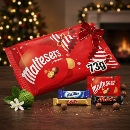 73g (Case of 12) Maltesers & Friends Small Christmas Selection Pack Bulk Stockin