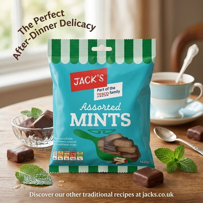12x 140g Jack's Assorted MintsTraditional Mint Sweets Chews