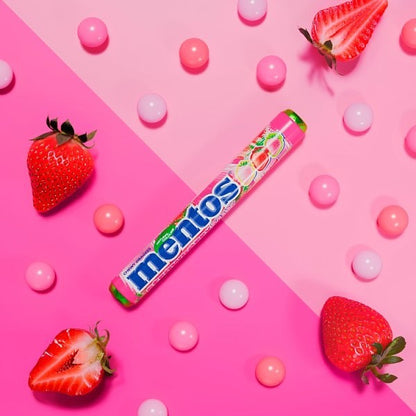 37.5g x 40 | Mentos Strawberry Mix & Green Apple Chewy Rolls Bulk Pack