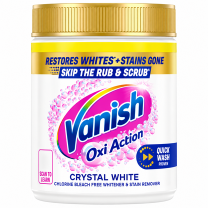 450g × 6 Vanish Gold Crystal White Oxi Action Stain Remover Powder - Bulk