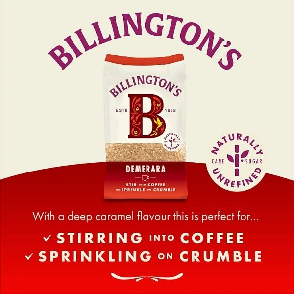 500g Case of 10 Billingtons Demerara Natural Unrefined Cane Sugar