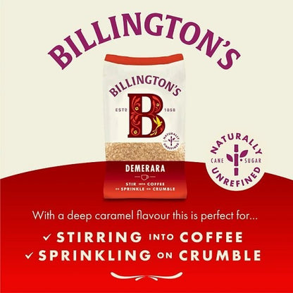 500g Case of 10 Billingtons Demerara Natural Unrefined Cane Sugar