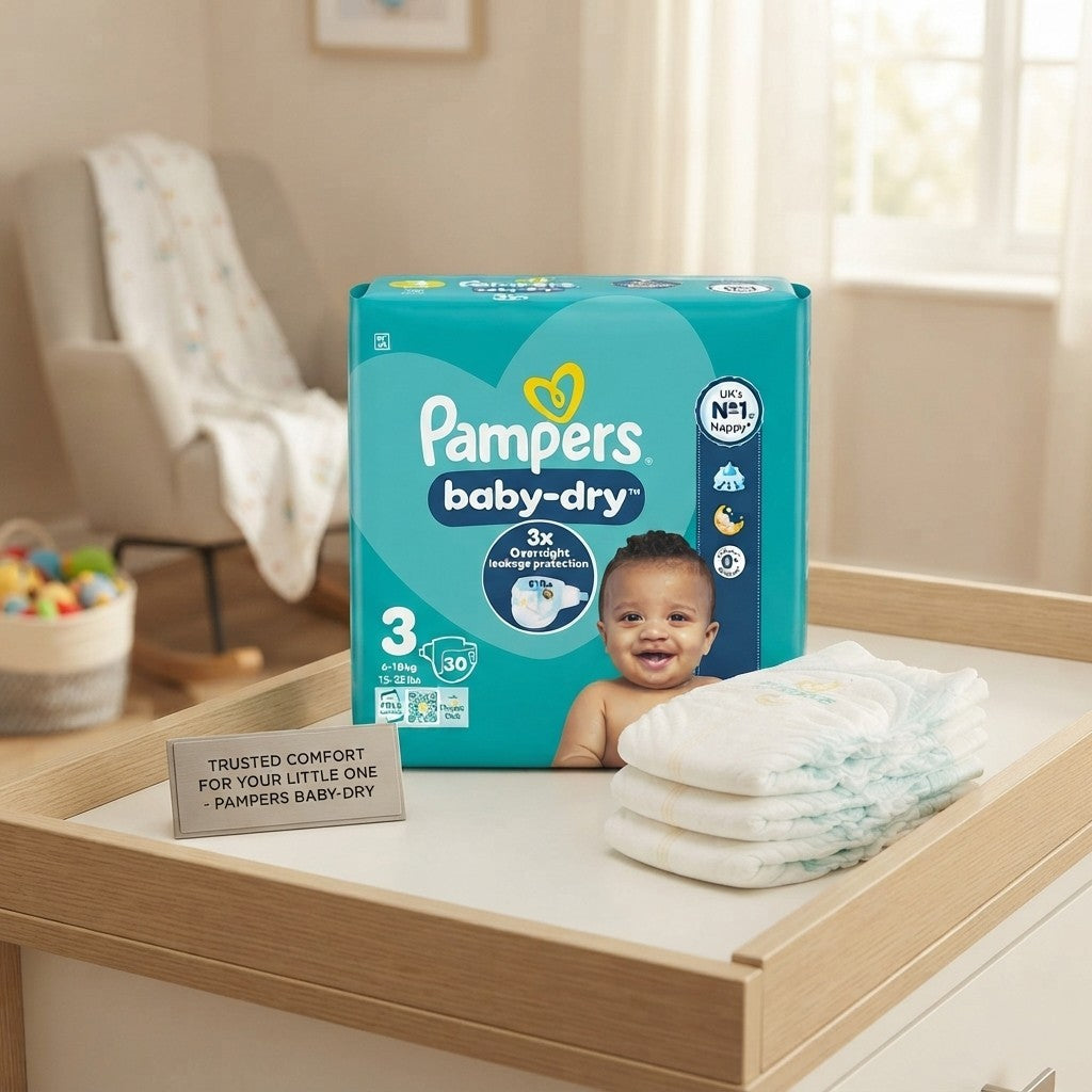 4x Pampers Baby-Dry Size 3 Nappies 30 Pack Case of 4 Multi Pack