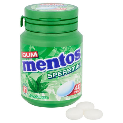 Mentos Sugarfree Chewing Gum Jars 40 Pieces Spearmint & Peppermint - Bulk