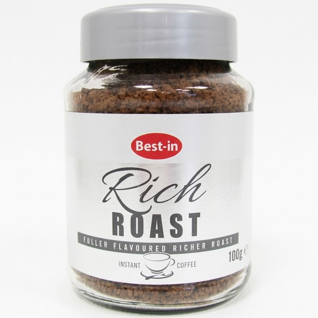 6 x 100g Best-in Rich Roast Instant Coffee Granules Bulk Pack Flavoured
