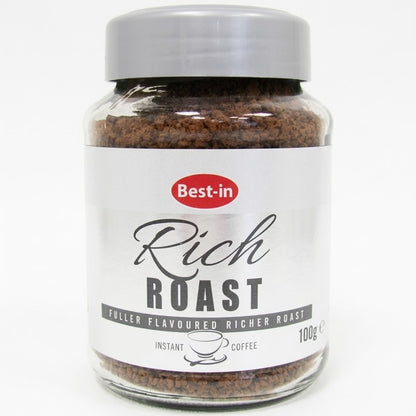 6 x 100g Best-in Rich Roast Instant Coffee Granules Bulk Pack Flavoured