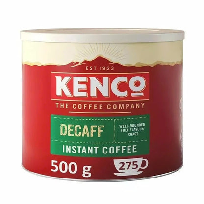 500g Tin Kenco Decaffeinated Instant Coffee Granules Refill Smooth Roast