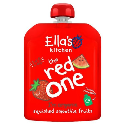 12x 90g Ella's Kitchen The Red One Smoothie Fruits 6+ Months