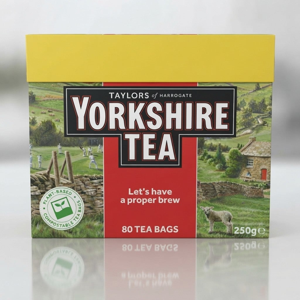 80s Pack of 5 (200 Bags Total) 250g Yorkshire Tea Bags Black Tea Bulk Buy