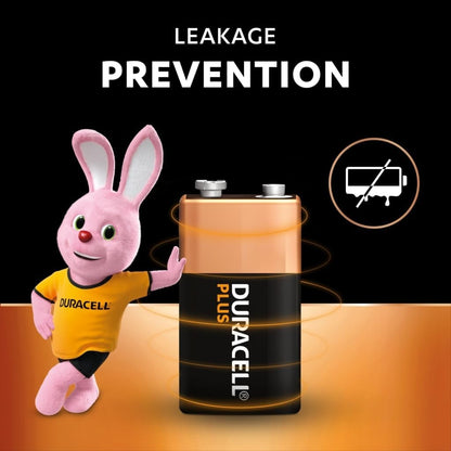 1x Duracell Plus 9V Batteries 9 Volt Power Boost Alkaline