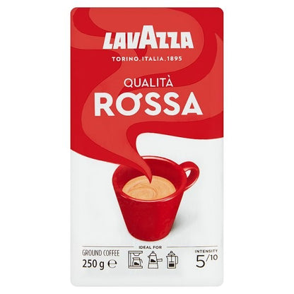 6 x 250g Bag Lavazza Qualità Rossa Ground Coffee – Medium Roast, Intensity 5