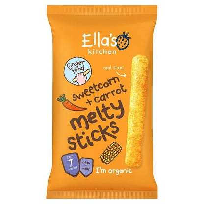 5x 16g Ella's Kitchen Sweetcorn + Carrot Melty Sticks 7+ Months