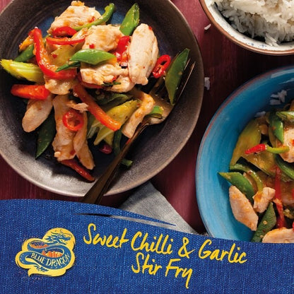 120g x 12 Blue Dragon Stir Fry Sauce Pack Assortment - Black Bean Sweet Chilli