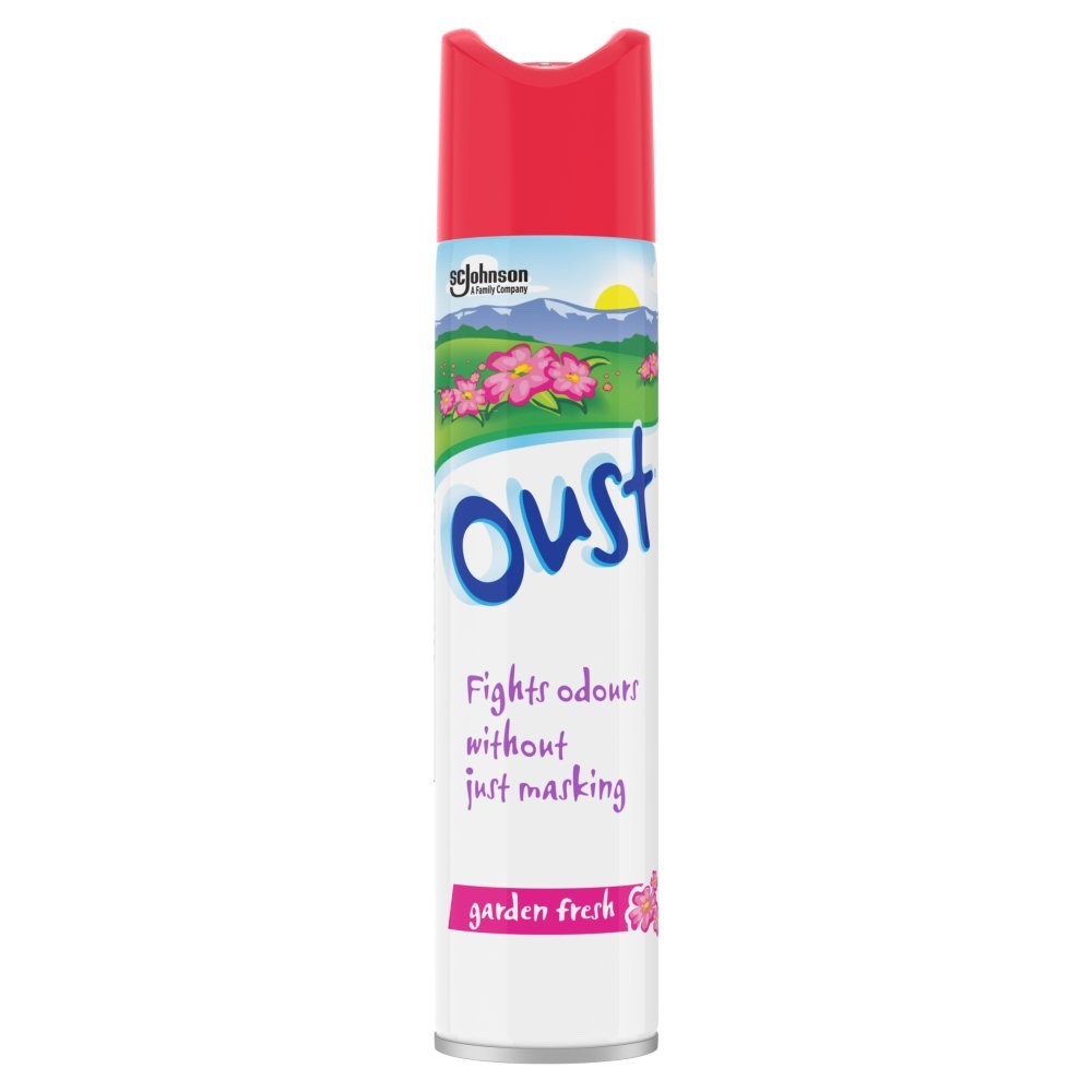 12 x 300ml | Oust Odour Eliminator Aerosol Garden Fresh Air Freshener Bulk Pack