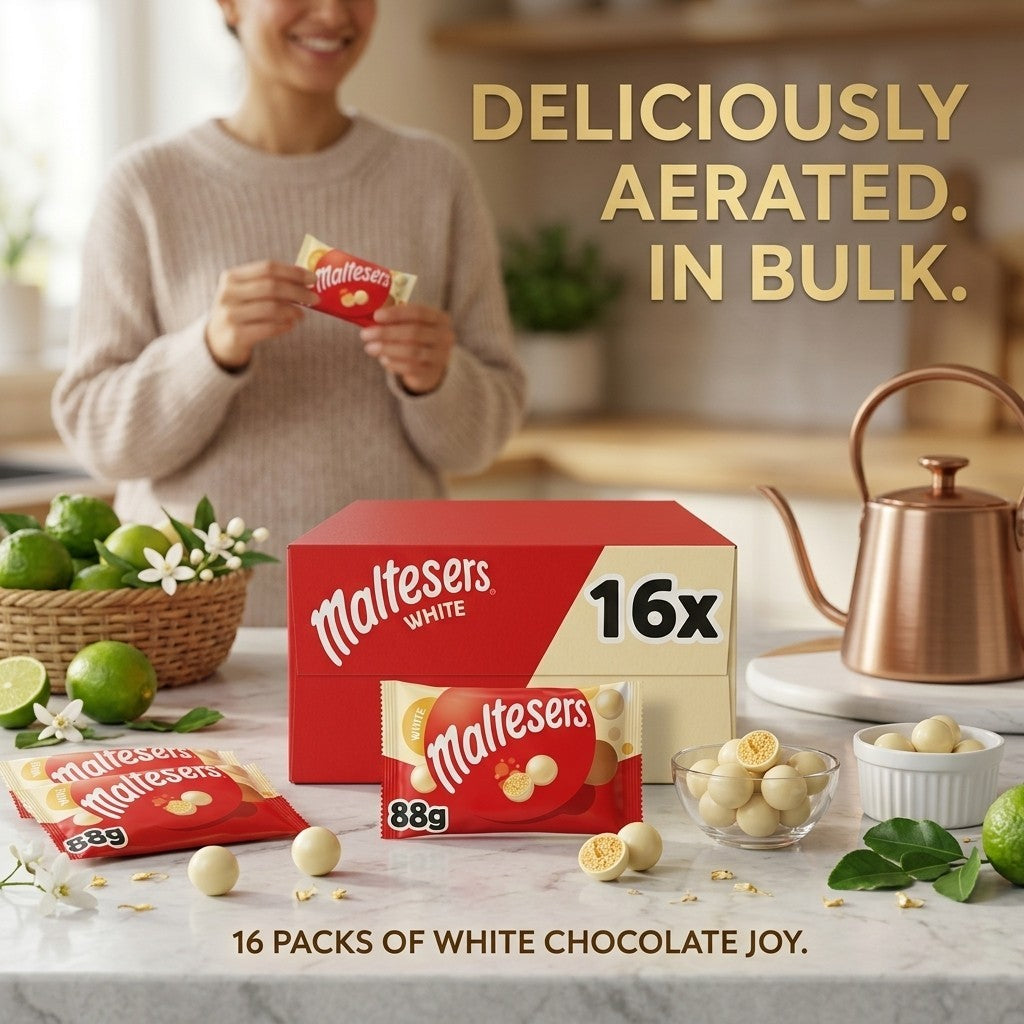 12x 88g Maltesers White Chocolate Box Wholesale Bulk Stock Party Gift