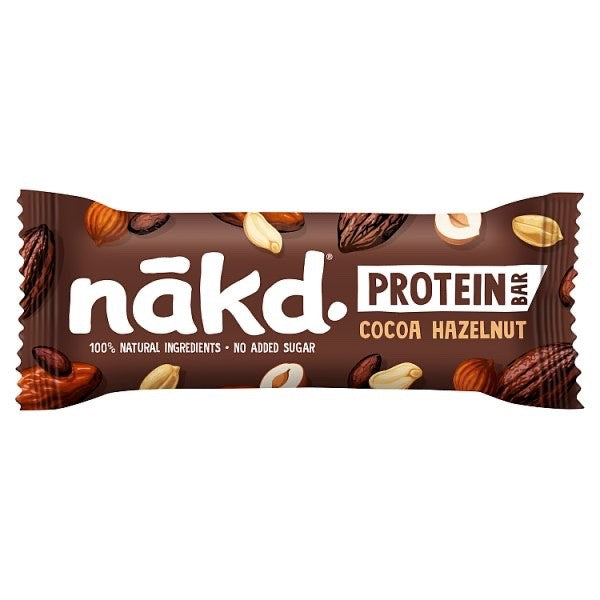 16 Pack x 45g Nakd Protein Cocoa Hazelnut Fruit & Nut Snack Bar Vegan
