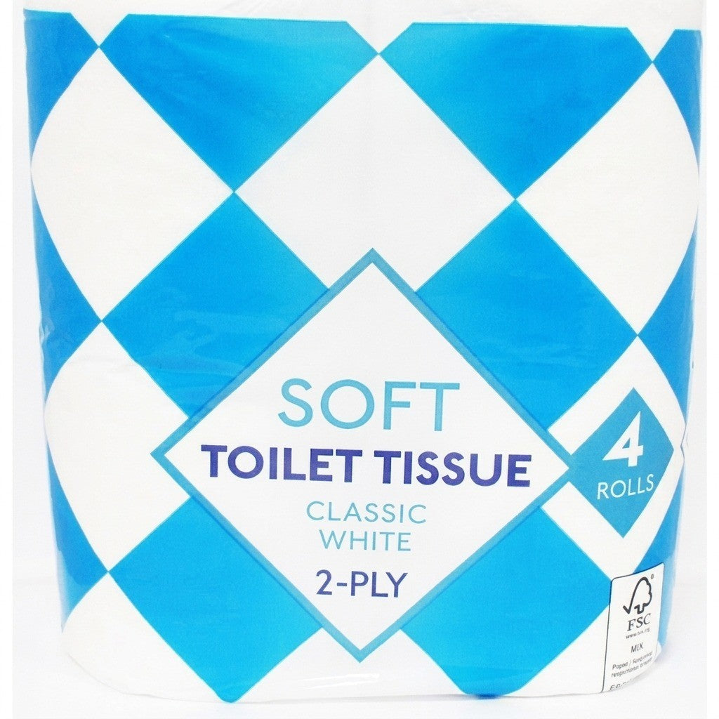 Bestin Soft White Toilet Tissue 2 Ply Bulk Toilet Rolls Pack 4 18 24