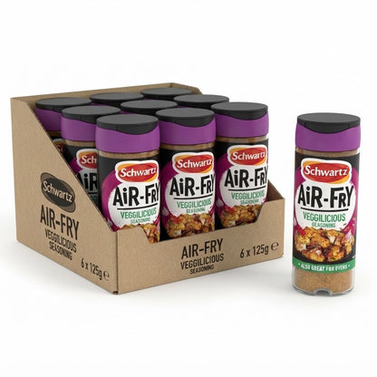 6 x 125g Schwartz Air Fryer Veggilicious Seasoning Drum
