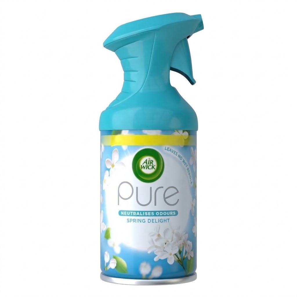 Air Wick Pure Cherry Blossom Aerosol Spray 250ml - Leaves No Wet Residue