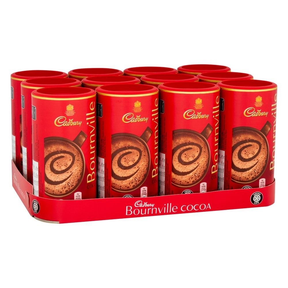 250g x 6 Cadbury Bournville Dark Chocolate Cocoa Powder Baking Hot Drink Can