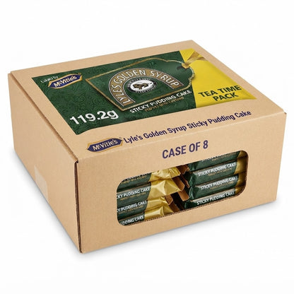 Case of 8 x 119.2g pack McVitie's Lyle's Golden Syrup Sticky Pudding Cake