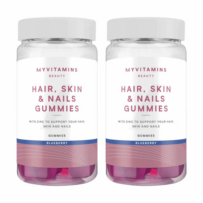 2 x 120 Count MyVitamins Hair, Skin & Nails Gummies Blueberry - Zinc, Biotin ..