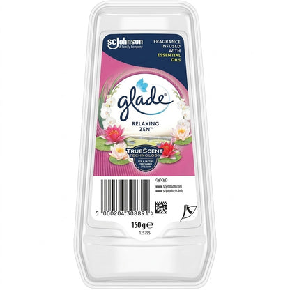 8x Glade Solid Air Freshener Gel 150g Relaxing Zen Room Fragrance Essential Oil
