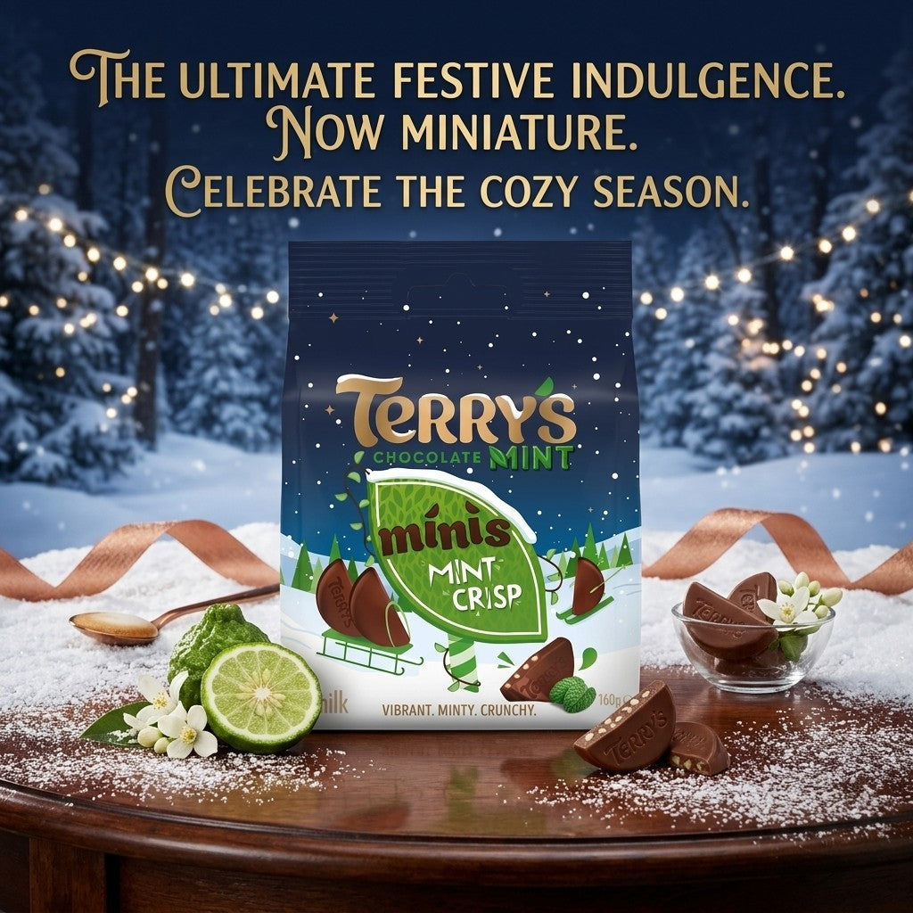 10x 80g Terry's Chocolate Mint Crisp Minis Bulk Wholesale Christmas Swe