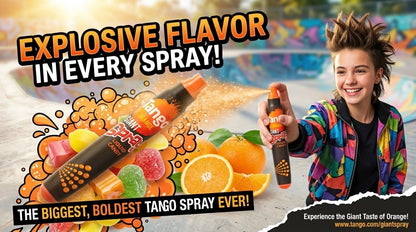 12 x 60ml Tango Giant Spray Liquid Candy Cherry Blue Raspberry Apple Halal Vegan