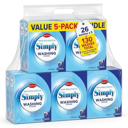 26Wash × 5 Bestin Non Biological Laundry Detergent Powder - Bulk Buy