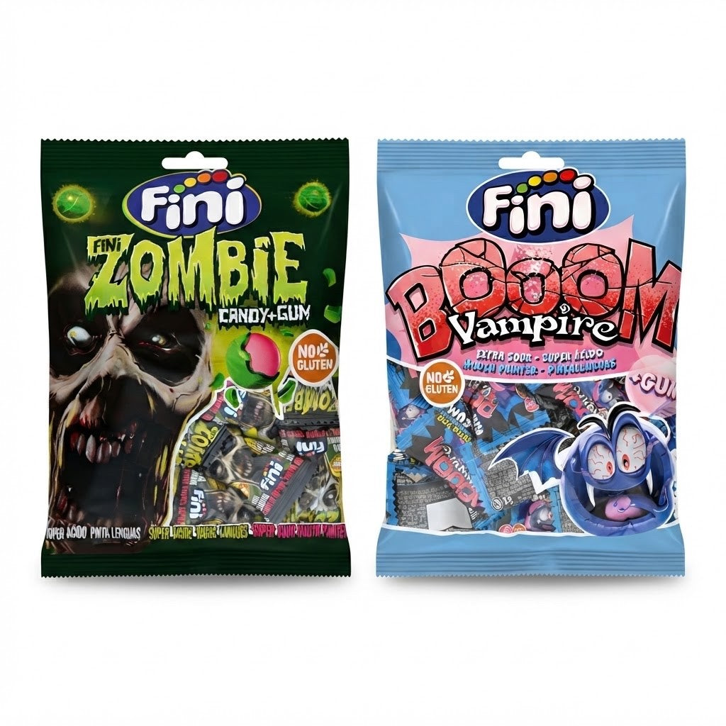 65g x 15 Fini Boom Vampire & Zombie Sour Gum Candy Bulk Box