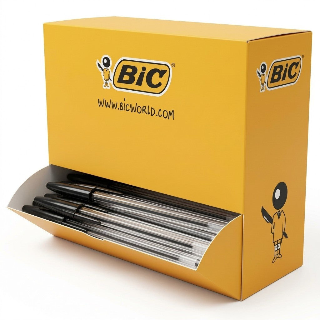 BIC Cristal Fine 0.8mm Ballpoint Pen Box of 90 Smooth Writing Pens Bulk Office