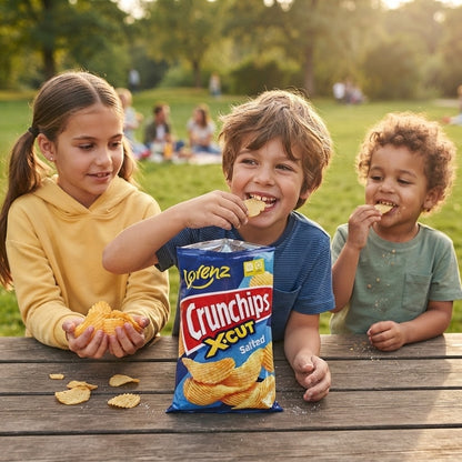 75g x 12 Lorenz X-Cut Crunchips Variety Pack - Salted, Paprika, Cheese & Onion