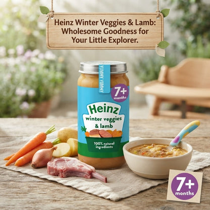 6x 200g Heinz Winter Veggies & Lamb Baby Food 7+ Months