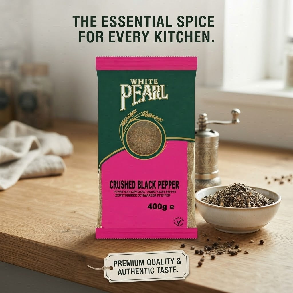 400g x 10 Pack | White Pearl Crushed Black Pepper