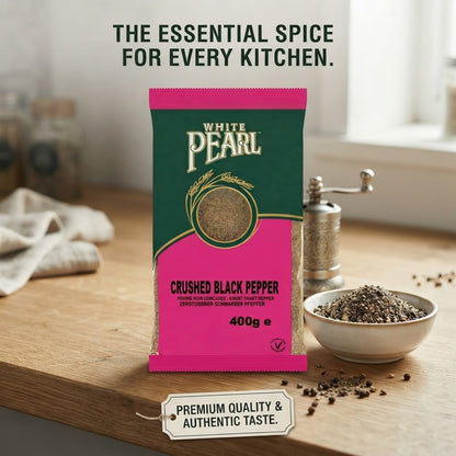 400g x 10 Pack | White Pearl Crushed Black Pepper