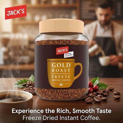 90g x 6 Jack's Gold Roast Freeze Dried Instant Coffee Rich Aroma