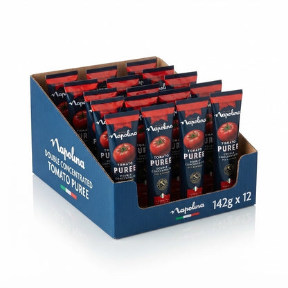 142g x 12 Napolina Tomato Puree Double Concentrate 142g Bulk Box