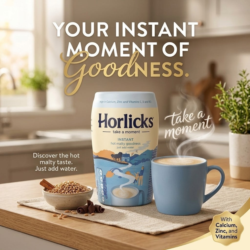 6 x 270g Horlicks Instant Hot Malty Goodness Drink Powder Bulk Pack Box