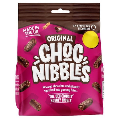 12 x 135g Choc Nibbles Original Chocolate Biscuit Caramel Confectionery Bag