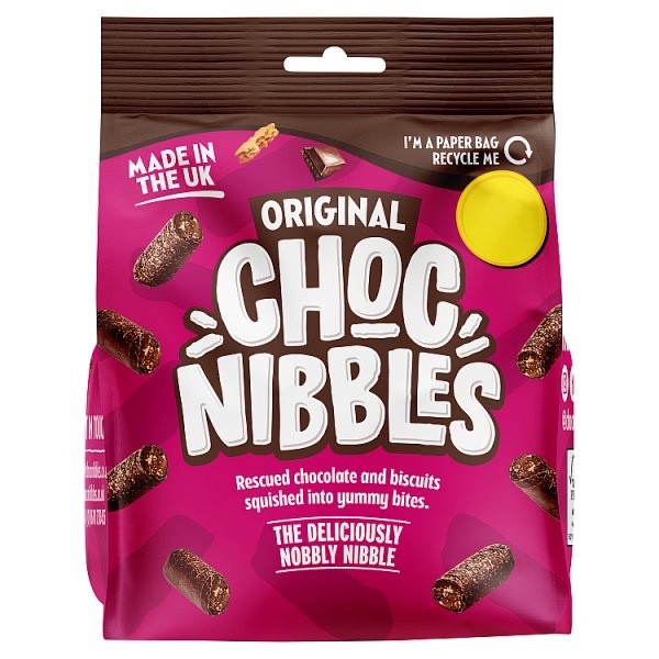 12 x 135g Choc Nibbles Original Chocolate Biscuit Caramel Confectionery Bag