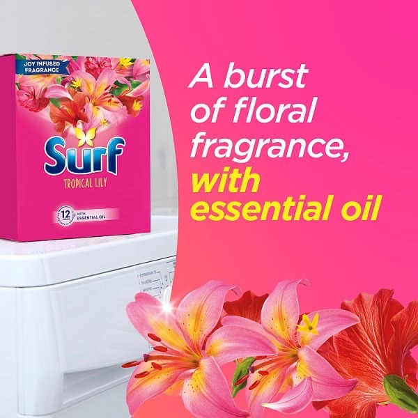 7 x 500g (3.5kg Total) Surf Tropical Lily Washing Powder 70 Washes -